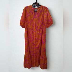 Sugarlips Bracha Floral Beth Button Down Midi Dress